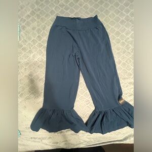 Navy Matilda Jane Ruffle Cropped Pants